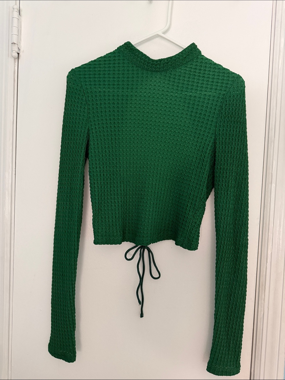ASTR THE LABEL Green Waffle Knit Tunic Top